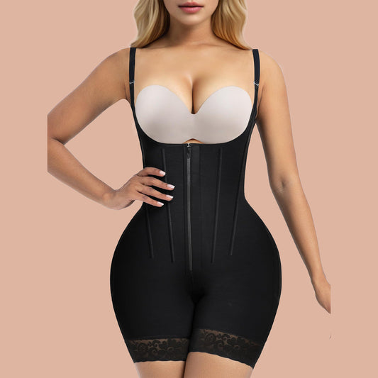 SHAPERX Fajas Colombianas Open Bust Tummy Control Shapewear for Women with Butt Lifter Adjustable Straps SHAPERX